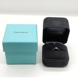 Tiffany & Co. Platinum Solitaire Ring Natural Diamond VVS1 Certificate